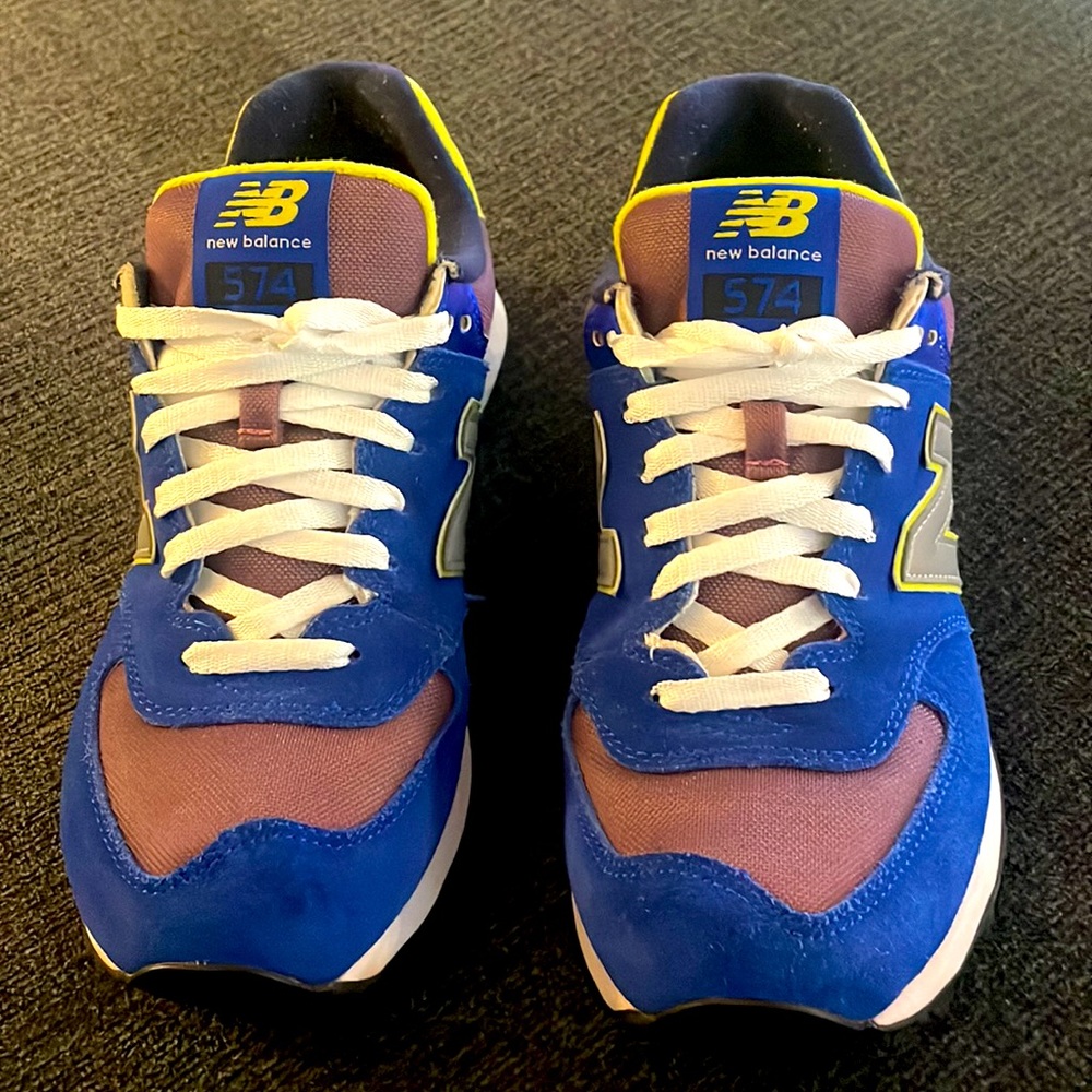 Women’s New Balance 574 Size 10 Blue/Yellow (Tiki Paradise)